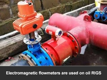 Electromagnetic flowmeters are used on oil RIGS