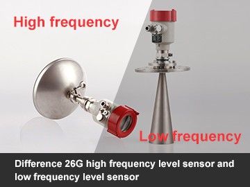 Difference 26G high frequency level sensor and low frequency level sensor