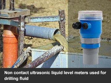 Non contact ultrasonic liquid level meters used for drilling fluid