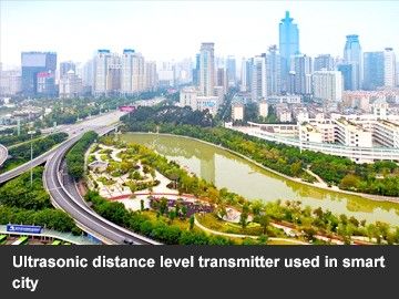 Ultrasonic distance level transmitter used in smart city