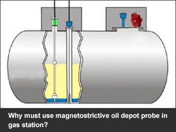 Why must use magnetostrictive oil depot probe in gas station?