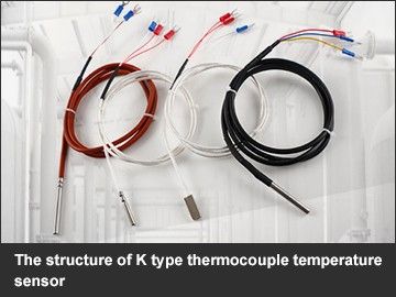 The structure of K type thermocouple temperature sensor
