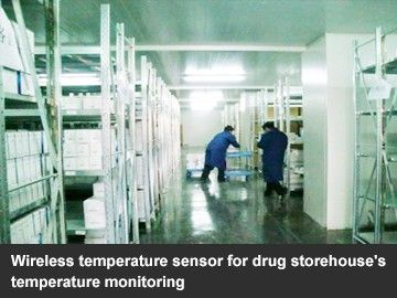 Wireless temperature sensor for drug storehouse's temperature monitoring