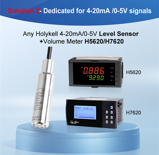 holykell volume meter capable of volume level and temperature measurement